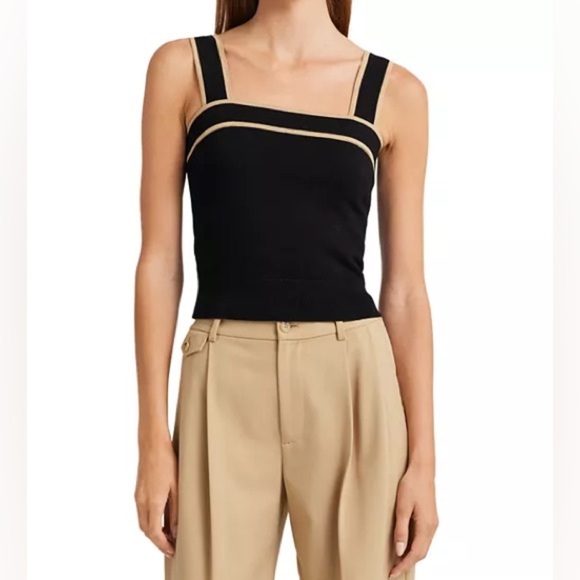 LAUREN Ralph Lauren Black Label Black and Tan Women's Top Size XXL - Picture 8 of 9